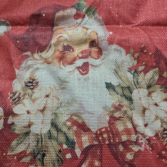 Christmas Table Runner Red Santa Decor Holiday Decoration Decorative Cloth - Picture 4 of 9